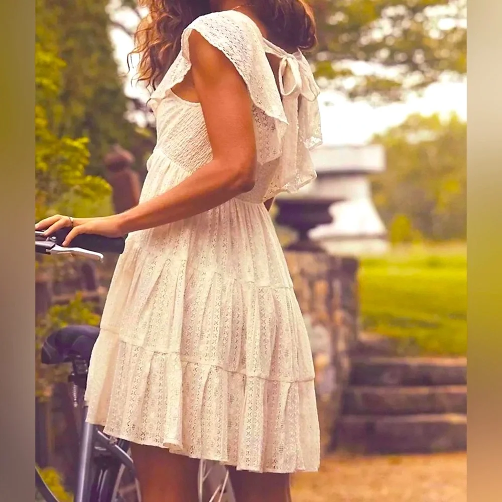 NWOT Free People Undone Lace Mini Dress Size XS - Picture 12 of 14